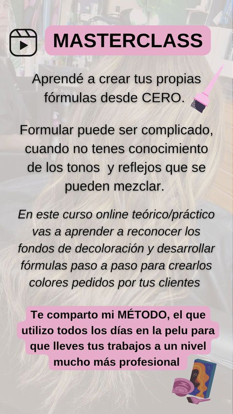 Masterclass CÓMO CREAR TUS PROPIAS FÓRMULAS DESDE CERO CURSOS online