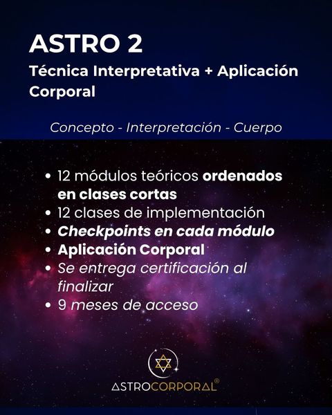 ASTRO 2 - Astrología Aplicada y Corporal - ($210.000 Vía Transferencia)