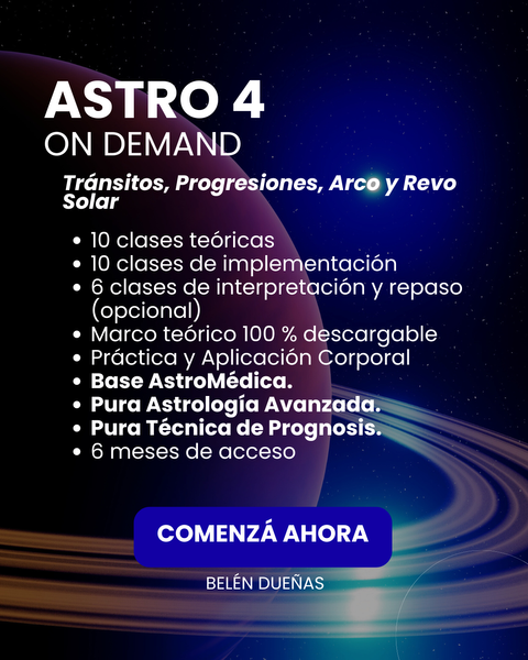 ASTRO 4 - TRÁNSITOS, PROGRESIONES, ARCO Y REVOLUCIÓN SOLAR ($120.000 VÍA TRANSFERENCIA)