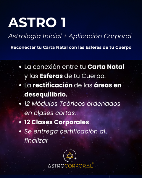 ASTRO 1 - ASTROLOGÍA Y APLICACIÓN CORPORAL - $210.000 Vía Transferencia - 
