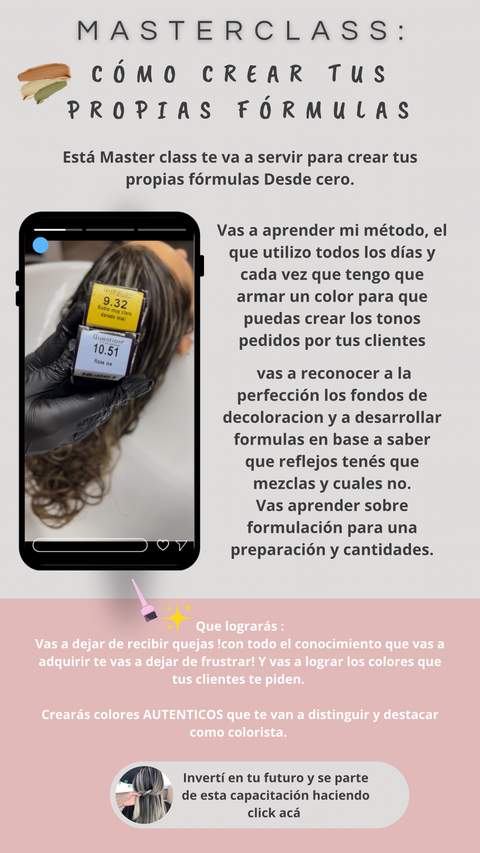 Masterclass: CÓMO CREAR TUS PROPIAS FÓRMULAS DESDE CERO 