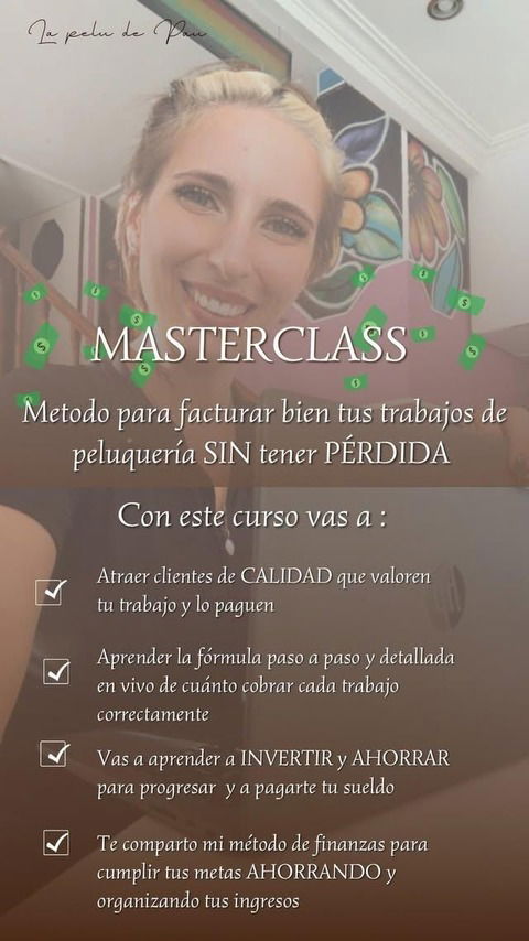 Masterclass: método para cobrar bien tus trabajos de peluqueria y no tener pérdida 