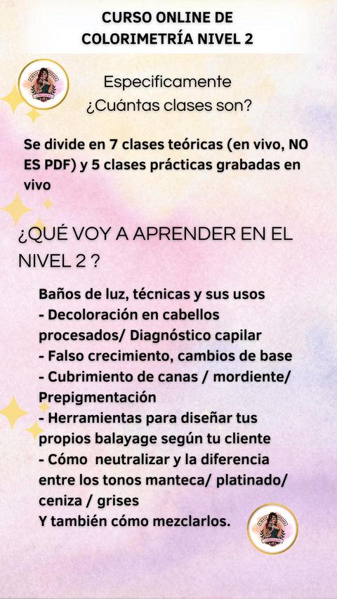 Curso de Colorimetría y Balayage NIVEL 2