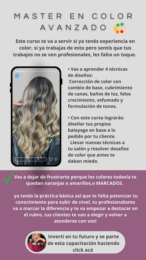 Master en color y técnicas de balayage para AVANZADOS