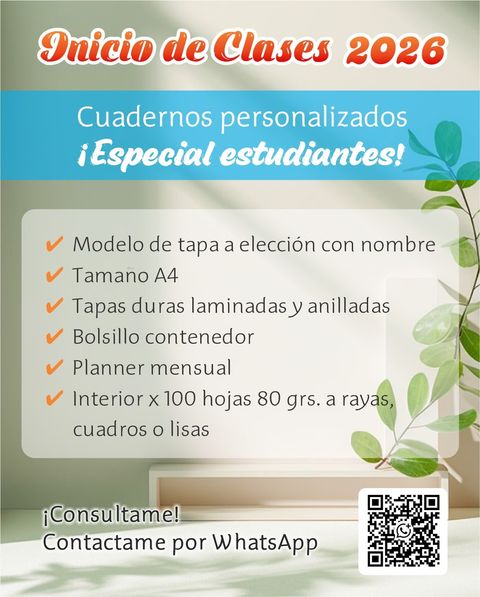 Cuadernos personalizados A4 Especial Estudiantes