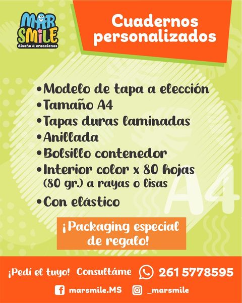 Cuadernos A4 con elástico personalizado