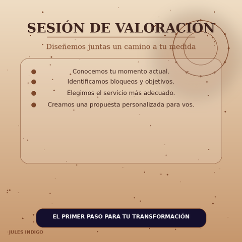 Sesión 1 a 1 de Valoración con Jules