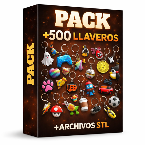 PACK 500 MODELOS DE LLAVEROS