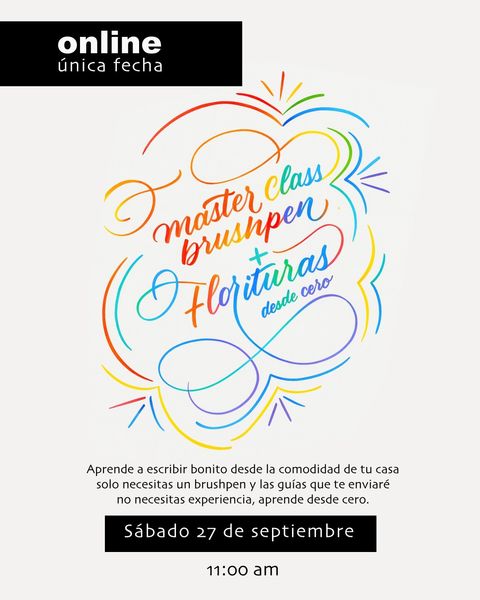 ONLINE - MASTERCLASS BRUSHPEN Y FLORITURAS