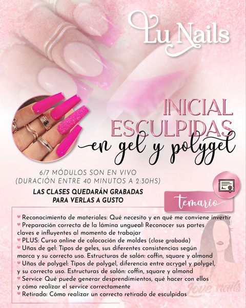 Curso online de esculpidas en gel y polygel