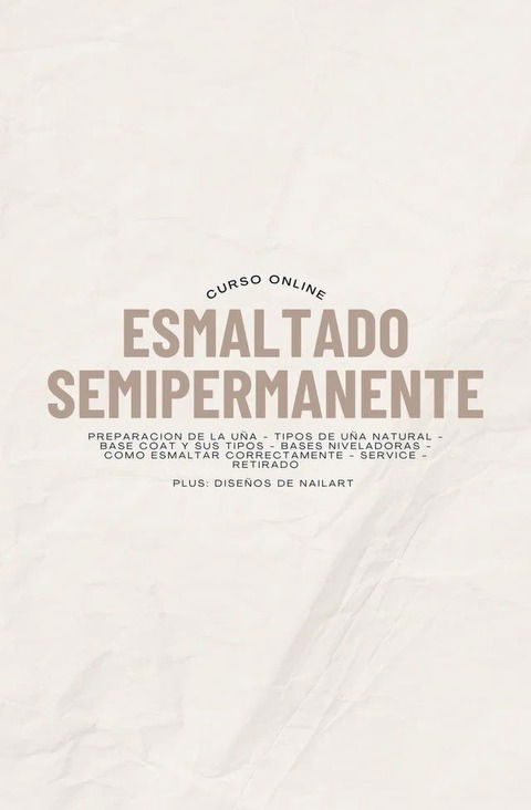 Curso online inicial: Esmaltado semipermanente 