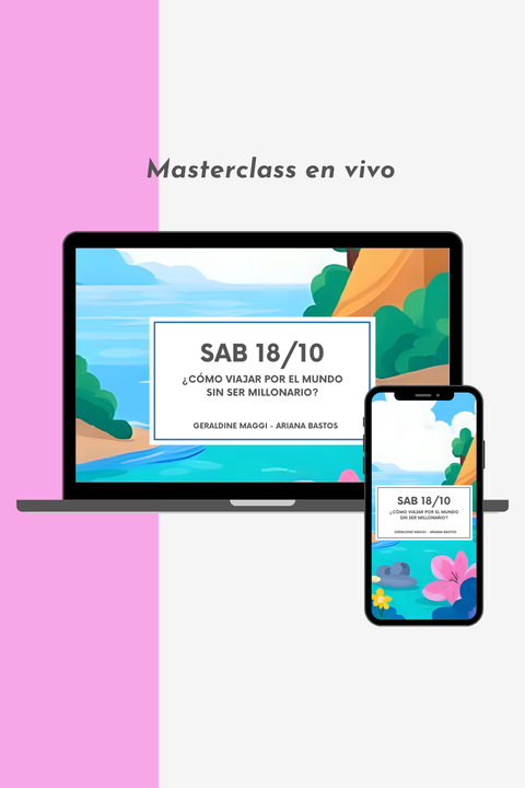 Masterclass | Cómo viajar por el mundo sin ser millonario ✈️ SÁBADO 18/10
