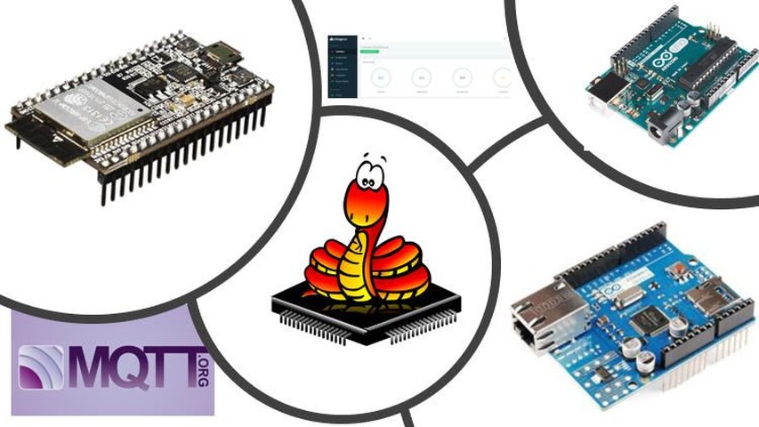 Arduino 2 con IoT, Shield Ethernet, socket, mqtt, ESP32 y Micropython