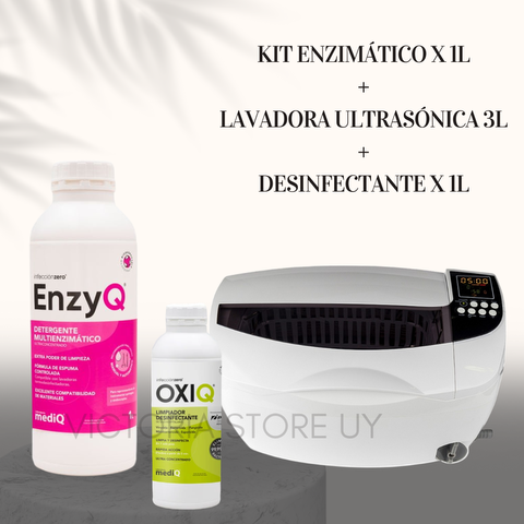 KIT LAVADORA 3L + ENZIMÁTICO X1L + DESINFECTANTE X 1L