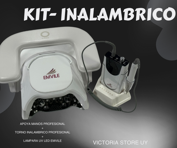 LAMPARA EMVILE + TORNO INALAMBRICO + APOYA BRAZOS 