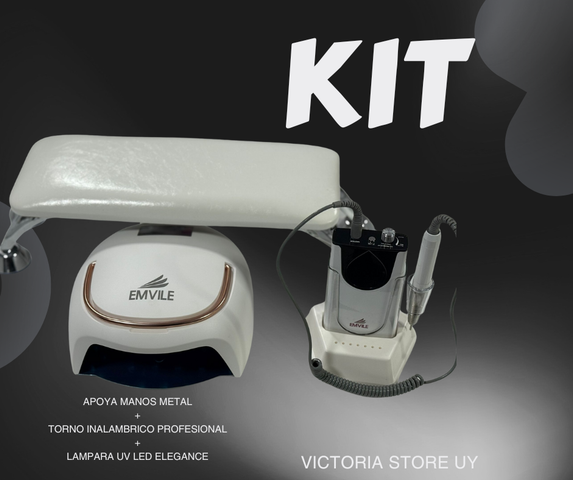 KIT APOYA MANOS + LAMP ELEGANCE + TORNO INALAMBRICO