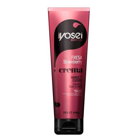 Iyosei BodyCare Crema Anti-Age para Manos y Cuerpo Strawberry-Fresa-Frutilla 240g