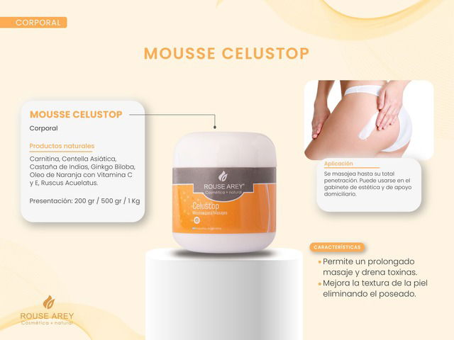 Rouse Arey Celustop Mousse para Masajes 