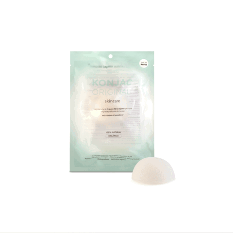 KONJAC ORIGINAL-Esponja facial blanco-NATURAL-UNIVERSAL