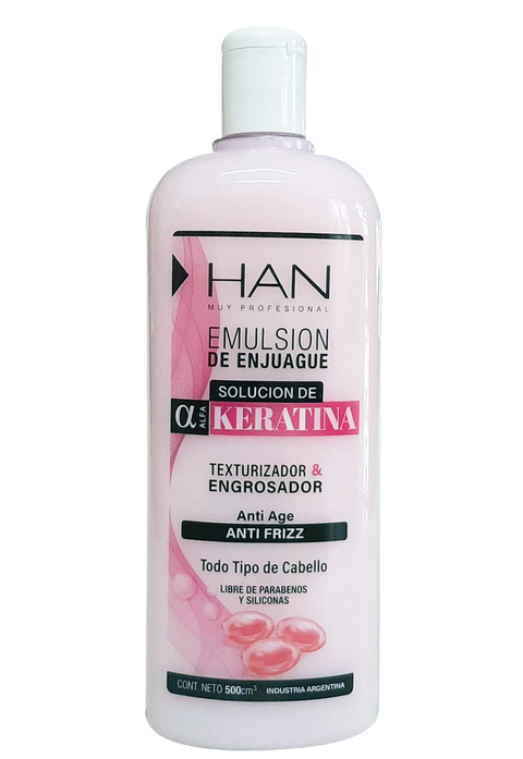 HAN Emulsión de Enjuague Solución de Keratina 500ml