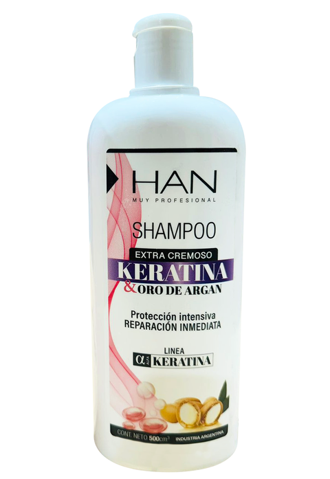 HAN Shampoo Keratina & Oro de Argán 500ml