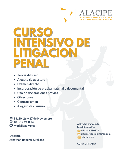 CURSO INTENSIVO DE LITIGACION - NOVIEMBRE 2025