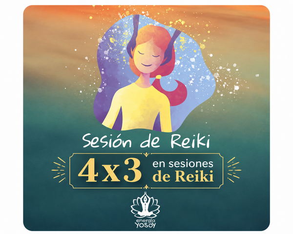 Pack 4x3 sesiones de Reiki (25% descuento) Online en vivo