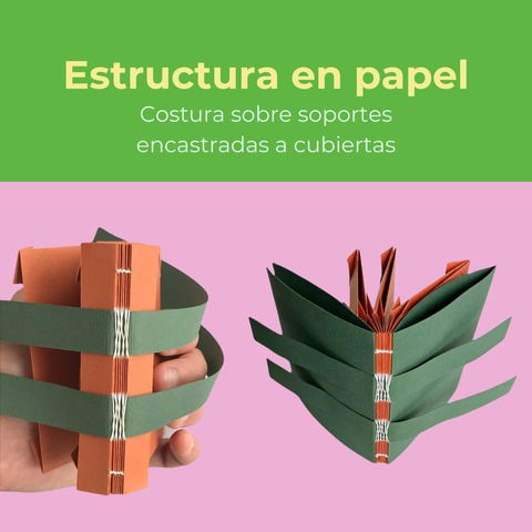 Estructura en papel con soportes encastrables