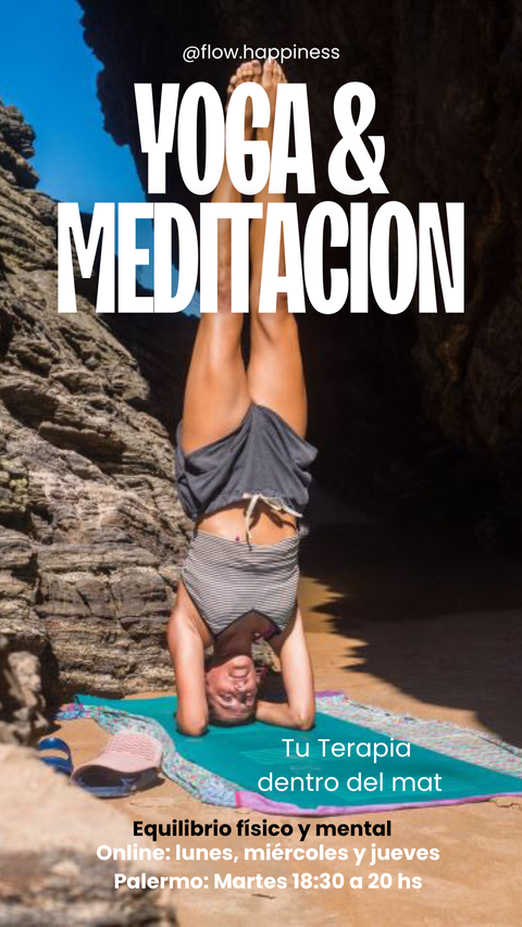 MÉTODO FLOW HAPPINESS: Yoga, Meditación y Armonización Sonora - Un espacio semanal grupal para liberar tensiones, recargar tu energía y reconectar con vos.