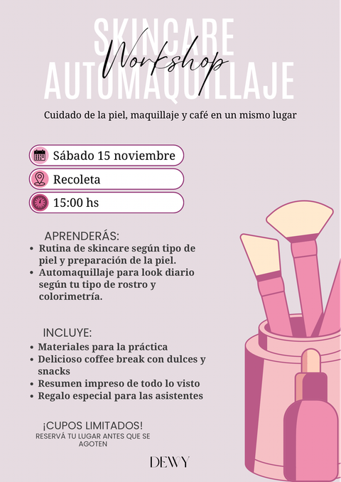 Workshop Skincare y Automaquillaje (Recoleta) 