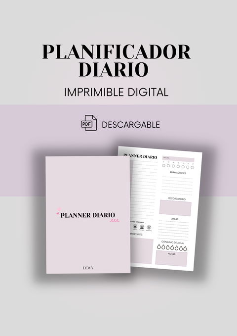 Planificador Diario PDF Imprimible Digital