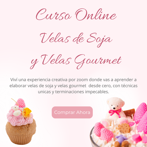 Curso on line de Velas de soja y velas Gourmet 