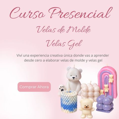 Curso Velas de molde y Velas de Gel envase