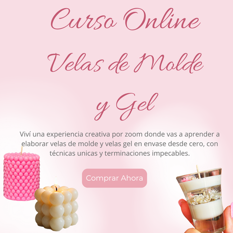 Curso online por zoom velas molde y gel