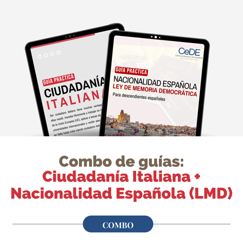 Combo: Guía de Ciudadanía Italiana + Guía de Nacionalidad Española por Ley de Nietos