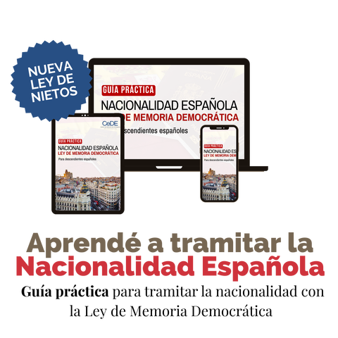Guía digital para tramitar Nacionalidad Española por Ley de Memoria Democrática (Ley de nietos)