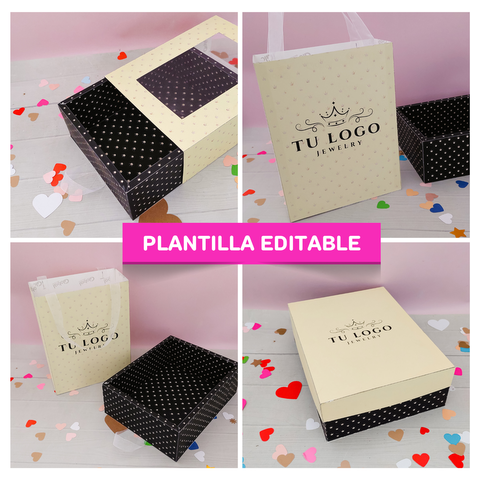 KIT CAJAS CON BORDES EDITABLES