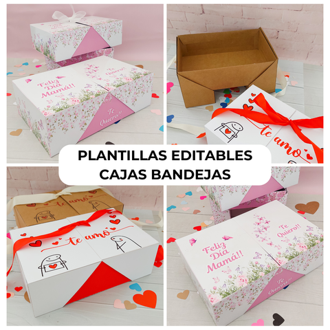 PACKAGING EDITABLE KIT DE CAJAS BANDEJAS 