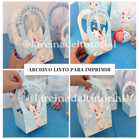 BOLSA/ CANASTA PASCUAS CELESTE