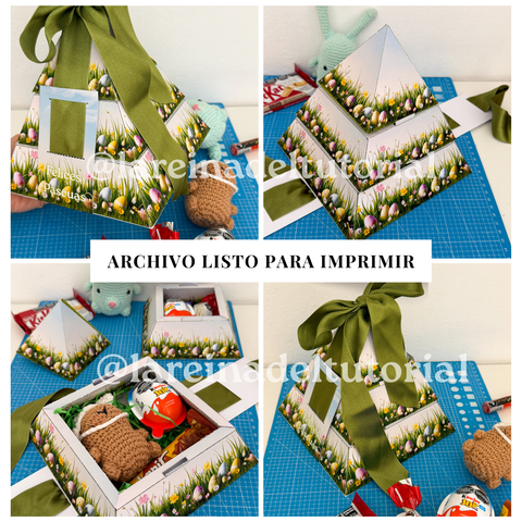 CAJA PIRAMIDE PASCUAS 23X7 cm (nuevo)