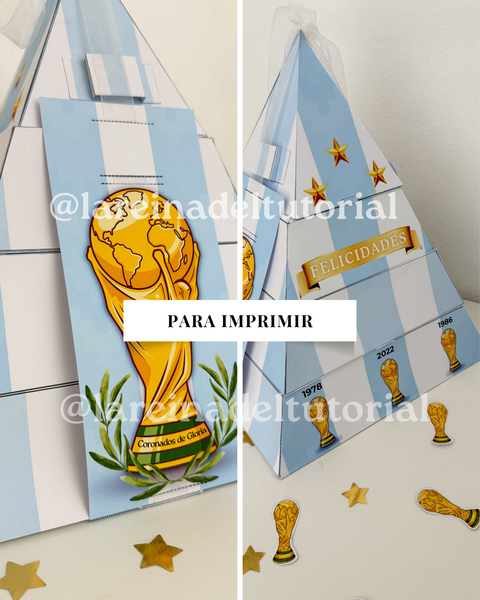 CAJA PIRAMIDE ARGENTINA 23X7 CM