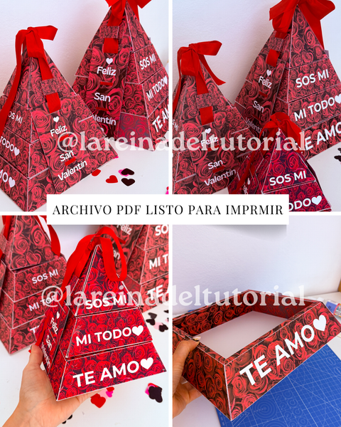 CAJA PIRAMIDE SAN VALENTIN GRANDE (27X27 CM)