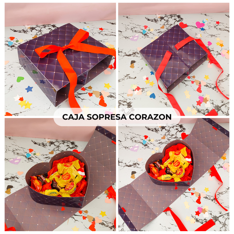 PLANTILLA CAJA CORAZON SORPRESA