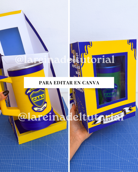 PLANTILLA EDITABLE DE CAJA JARRA