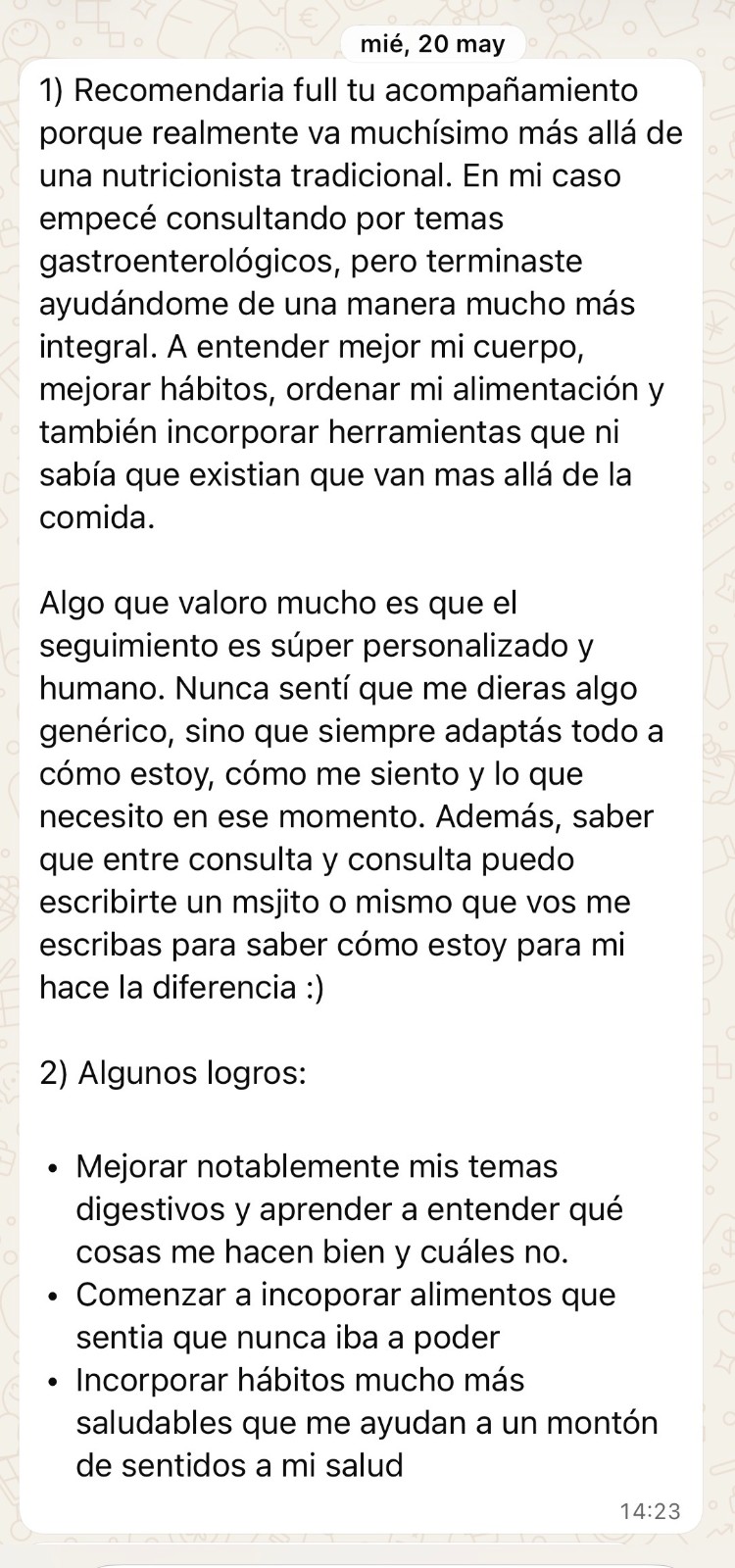 Testimonio de paciente