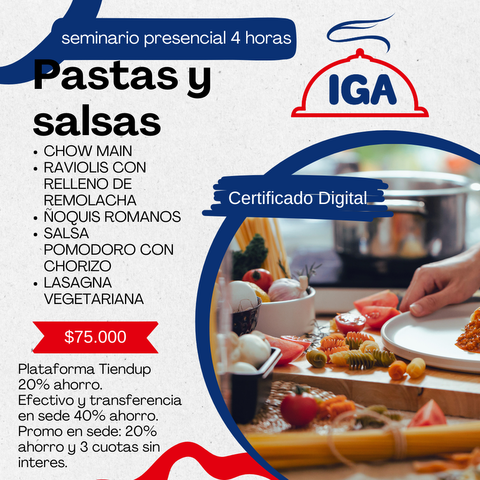 SEMINARIO PRESENCIAL PASTAS & SALSAS MORON
