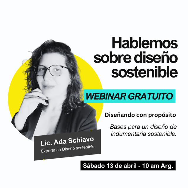 Webinar GRATIS - DISEÑO DE INDUMENTARIA SOSTENIBLE