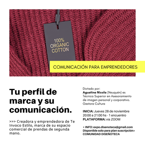 Charla: Tu perfil de marca y su comunicación.