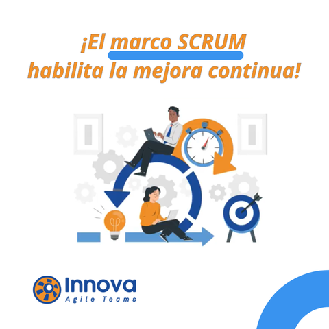 El marco SCRUM habilita la mejora continua, al aplicar un enfoque iterativo e incremental