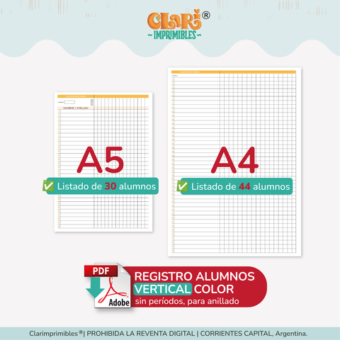 Listado alumnos A4/A5 COLOR